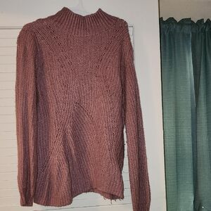 Lucky Brand Women's Cowl Neck Sweater - Mauve
